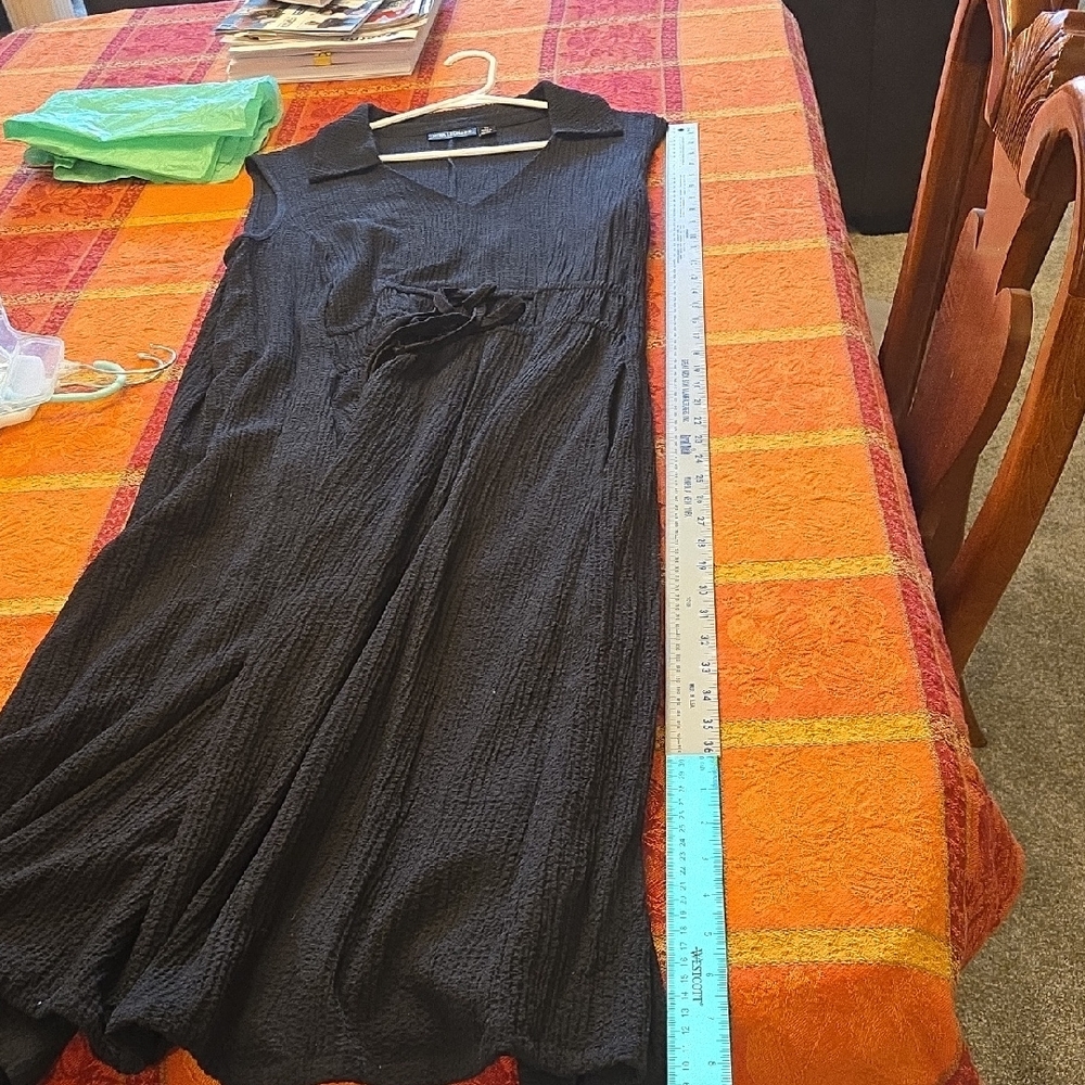 Nina Leonard Black Textured Dress - Picture 7 of 8
